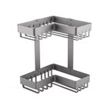 MOYA BATH RACK 2TIER KUH002 ALUMINIUM MATTE GREY (W24XD11.2XH31.4 CM)