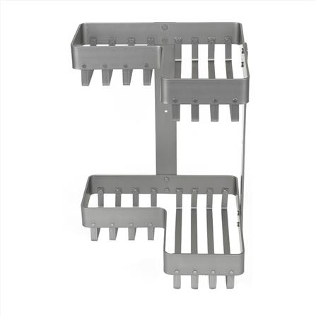 MOYA BATH RACK 2TIER KUH002 ALUMINIUM MATTE GREY (W24XD11.2XH31.4 CM)