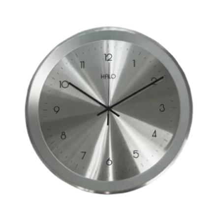 HALO WALL CLOCK 13 INCH SILVER ALUMINIUM