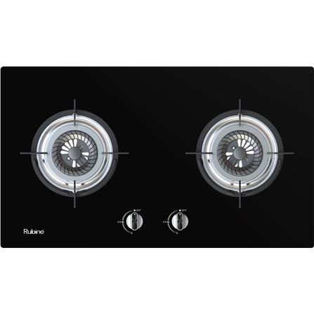 RUBINE GAS HOB RGH-CALDO2B-BL 76CM 2BURNERS 5.2KW