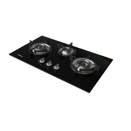 RUBINE GAS HOB RGH-CALDO3B-BL 5.2+2.0KW 3BURNERS 80CM