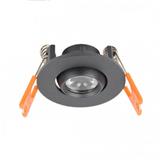 YETPLUS RECESSED EYEBALL LED EB03 3W WARM WHITE (3000K) ROUND BLACK