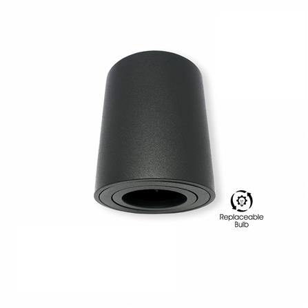 YETPLUS SURFACE EYEBALL YM008-1 GU10 ROUND BLACK