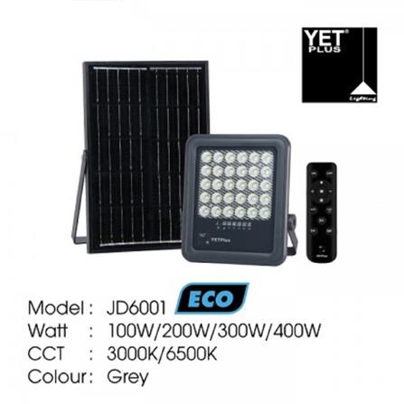 YETPLUS SOLAR ECO FLOODLIGHT JD6001 100W DAYLIGHT (6500K)