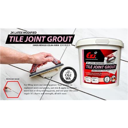 EZI EZI2K LATEX MODIFIED TILE JOINT GROUT PASTEL PINK 332 1.4KG