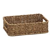 CLOTH BASKET SQUARE SAAN M 30.5X21X8.5CM BROWN PLIM