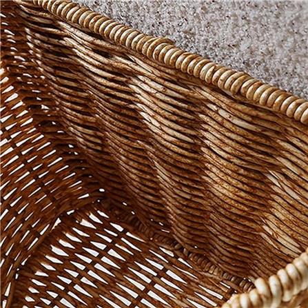 CLOTH BASKET SQUARE SAAN M 30.5X21X8.5CM BROWN PLIM
