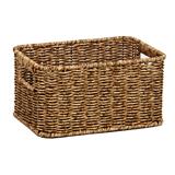 CLOTH BASKET TALL SQUARE SAAN S 27.5X18X14CM BROWN PLIM