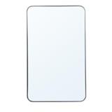 MOYA DECORATIVE MIRROR GR-SQ002 GREY ALUMINIUM 55X90 CM