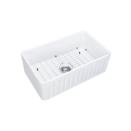 SORENTO BUILT IN CERAMIC SINK 1BOWL SRTKS7646(WHITE)+SRTKT71-SS(BLACK) 76.2CM WITH PULL OUT MIXER TAP