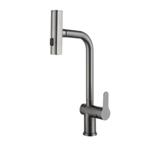 LIVINOX PILLAR SINK MIXER WITH PULL-OUT MUITI FUNCTION SPRAYER LST-P22-GM GUN METAL