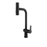 LIVINOX PILLAR SINK MIXER WITH PULL-OUT MUITI FUNCTION SPRAYER LST-P22-BLACK