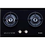 ELBA GAS HOB EGH-N8822G(BK) 2 x TRIPLE RING BURNERS 5.0kW 76CM