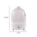 BIG MAKE UP BOX WITH LED FRONT TRANSPARENT COSSY+ WHITE 23X23X33.5CM