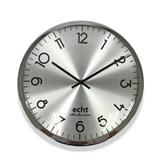 ECHT 12" Wall Clock E248-SR With Dome Glass Silver