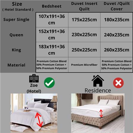 ZOE FLAT BEDSHEET 200TC ZH0004 BSPK KING