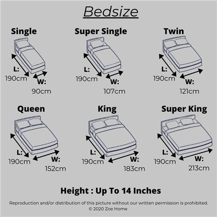 ZOE FLAT BEDSHEET 200TC ZH0004 BSPK KING