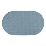 COSSY+ MAT TPE CP-6838 OVAL-BLUE NON-SLIP WITH SUCTION CUP 68X38CM