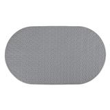 COSSY+ MAT TPE CP-6838 OVAL-GREY NON SLIP WITH SUCTION CUP 68X38 CM