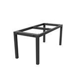 DINING TABLE SOLID WOOD FRAME SHELTON 1.4M BLACK