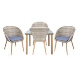 4-SEAT PE RATTAN PATIO SET SPRING HOLLY LIGHT GREY [EXCLUSIVE FROM HOMEPRO THAILAND]