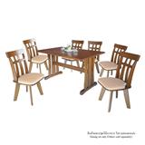 DINING TABLE SET WITH 6 SEATS FURDINI GREAT LIGHT WALNUT [EXCLUSIVE FROM HOMEPRO THAILAND]