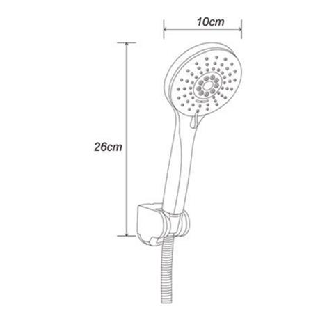 RASLAND HAND SHOWER 3-FUNCTION RA D413-D421 ABS CHROME H26XW10XD4.50 CM