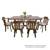 6-SEATER DINING TABLE SET FURDINI MAYKALA DARK BROWN [EXCLUSIVE FROM HOMEPRO THAILAND]