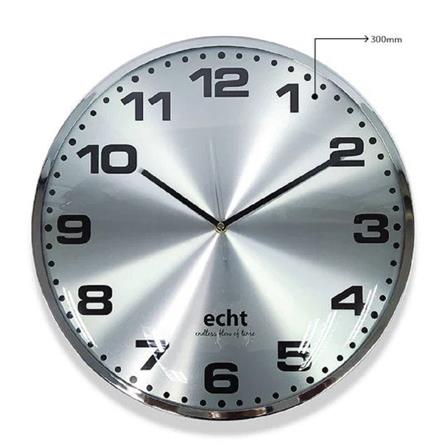 ECHT 16" E263-SR Wall Clock Silver