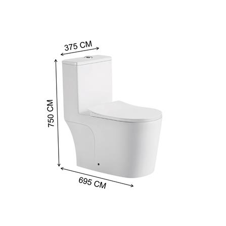 CABANA 1P TOILET CWC8355-RL 3/6L WHITE