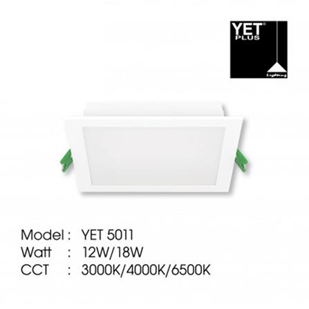 YETPLUS RECESSED DOWNLIGHT LED 5011 18W DAYLIGHT (6500K)SQUARE 6"