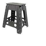 FURDINI BATHROOM FOLDING STOOL UNO-L PP DARK GREY H45XW40.5XD35 CM