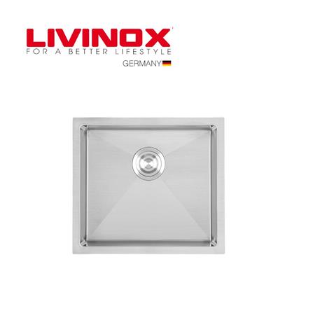 LIVINOX UNDERMOUNT SINK LUS-6047 SILVER STAINLESS STEEL 304 1BOWL 60CM