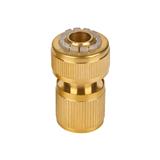 SPRING BRASS HOSE CONNECTOR WITH WATER STOP NB-BS-58 5/8&rdquo;