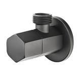 LIVINOX ANGLE STOP VALVE LT-AG05BK HEXAGON SHAPE BLACK H4.5XW6XD5CM
