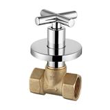 LIVINOX CONCEALED STOP VALVE 1" LT-SV100CH FULL TURN CHROME H7XW6.8XD12.5 CM