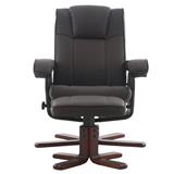 RELAX RECLINER WITH FOOTSTOOL FURDINI SCANDIC PVC BROWN