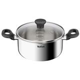 TEFAL STAINLESS STEEL STARTER STEWPOT 20CM WITH GLASS LID- E3254495
