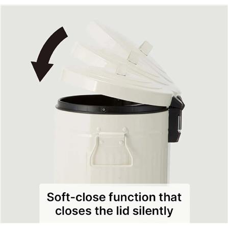 ROUND DUSTBIN META ACOO 12L CREAM 25X25X39.5CM