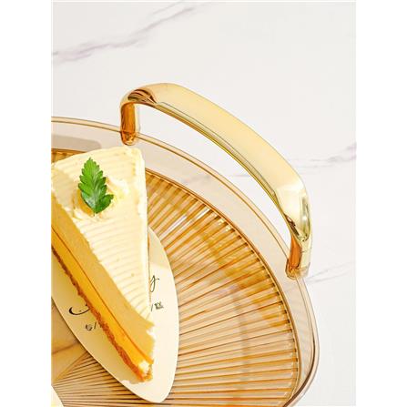 COSSY RECTANGULAR TRAY WITH GOLD RIM HANDLES 42 CM X 26 CM