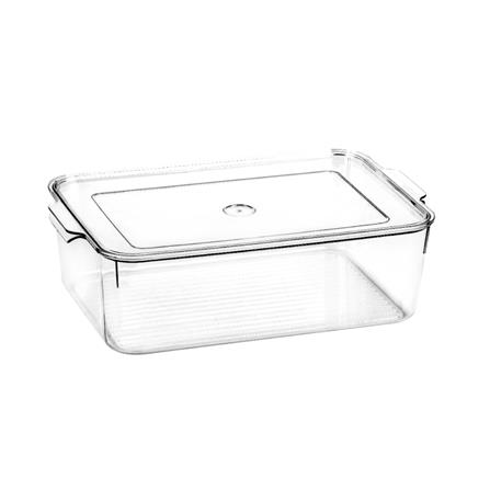 FRIDGE BOX WITH LID 21.5X33.5X10CM SNOWY CLEAR