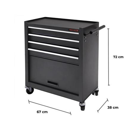 ROLLING TOOL CABINET MATALL XS4D 4-DRAWER [EXCLUSIVE FROM HOMEPRO THAILAND]