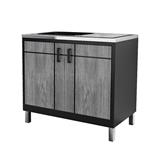 CABIN FREESTANDING CABINET SINK TOP CHIC 1B1D 90CM GREY OAK