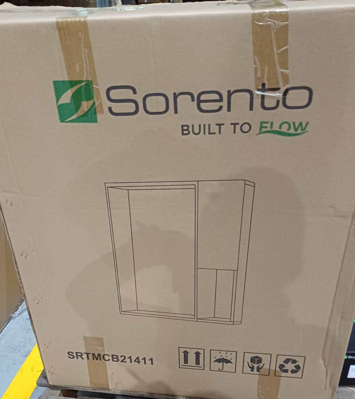 SORENTO MIRROR CABINET SRTMCB21411 GREY