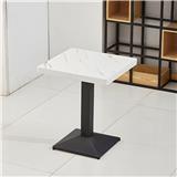 DINING TABLE 60x60 MABLE WHITE
