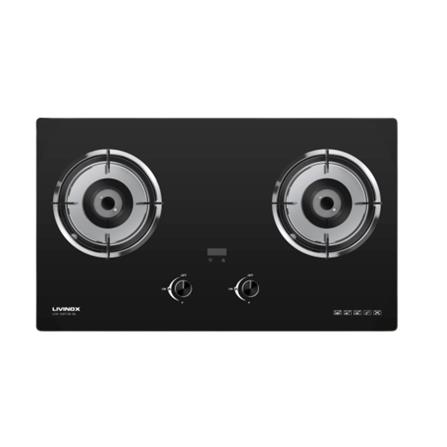LIVINOX FLEXIBLE GAS HOBLGH-328T 2B-BL 2BURNER 5.2KW 78CM BLACK