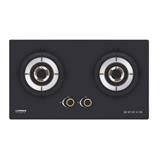 LIVINOX GAS HOB LGH-438B 2B-SL 2BURNER 5.5KW 75CM BLACK