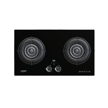 LIVINOX FLEXIBLE GAS HOB LGH-PEBBLE 2B-BL 2BURNER 6.5KW 78CM
