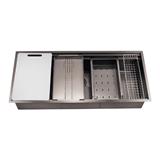 LIVINOX BUILT IN WORK SINK LWS-10848B STAINLESS STEEL 304 1BOWL 108CM GUN METAL