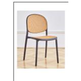 NORDIC PP RATTAN BACKREST CHAIR BLK/BRW